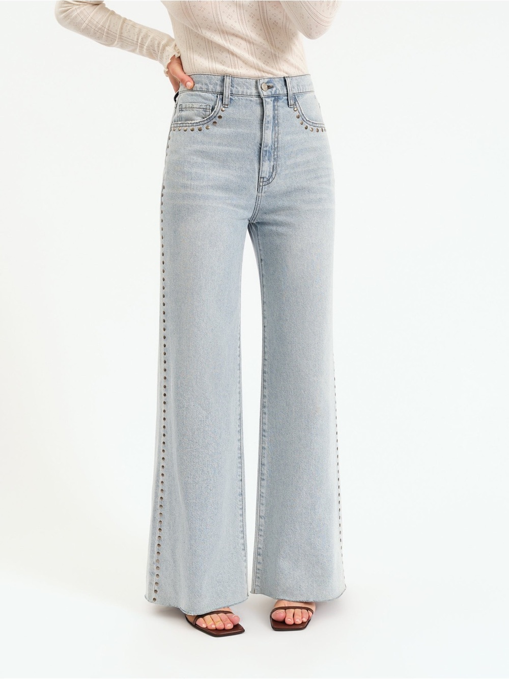 Daze Far Out Lets Dance High rise wide leg jeans